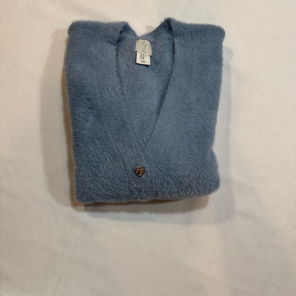 Joie Soft Blue Button-Up Cardigan - Picture 8 of 9